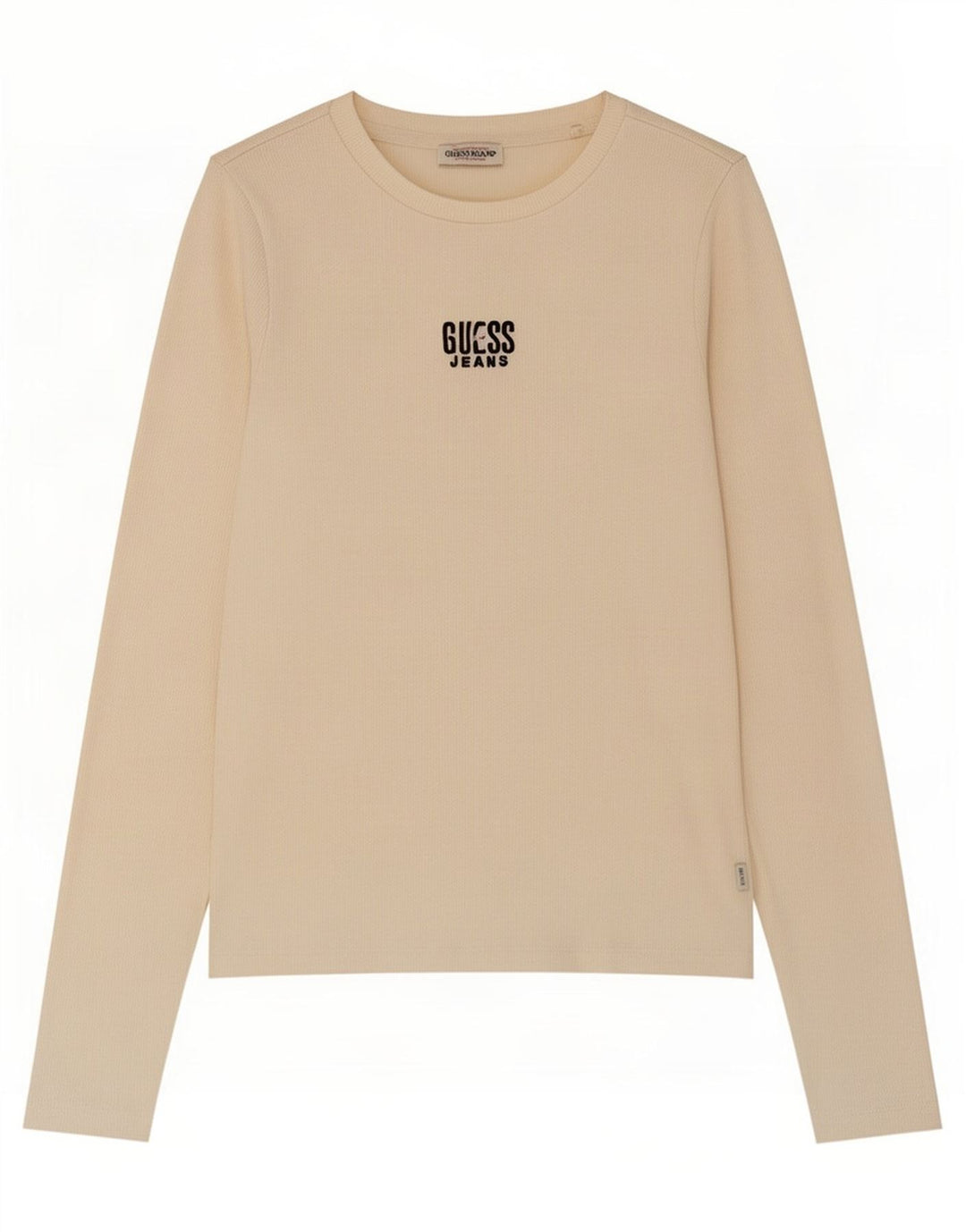 Guess Dametop Langærmet UK 8 Small Off White Bomuld