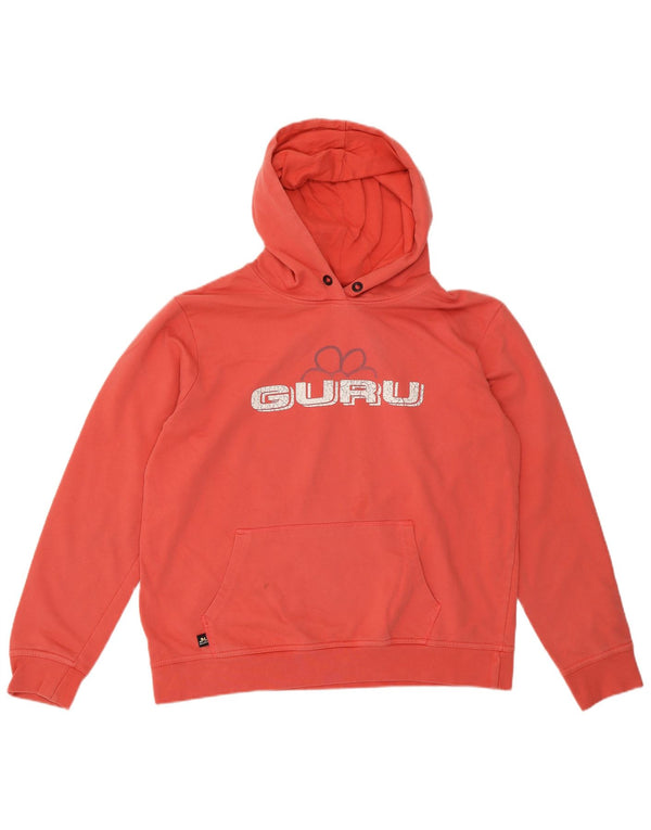 Guru Graphic Hoodie Jumper UK 16 Large Pink