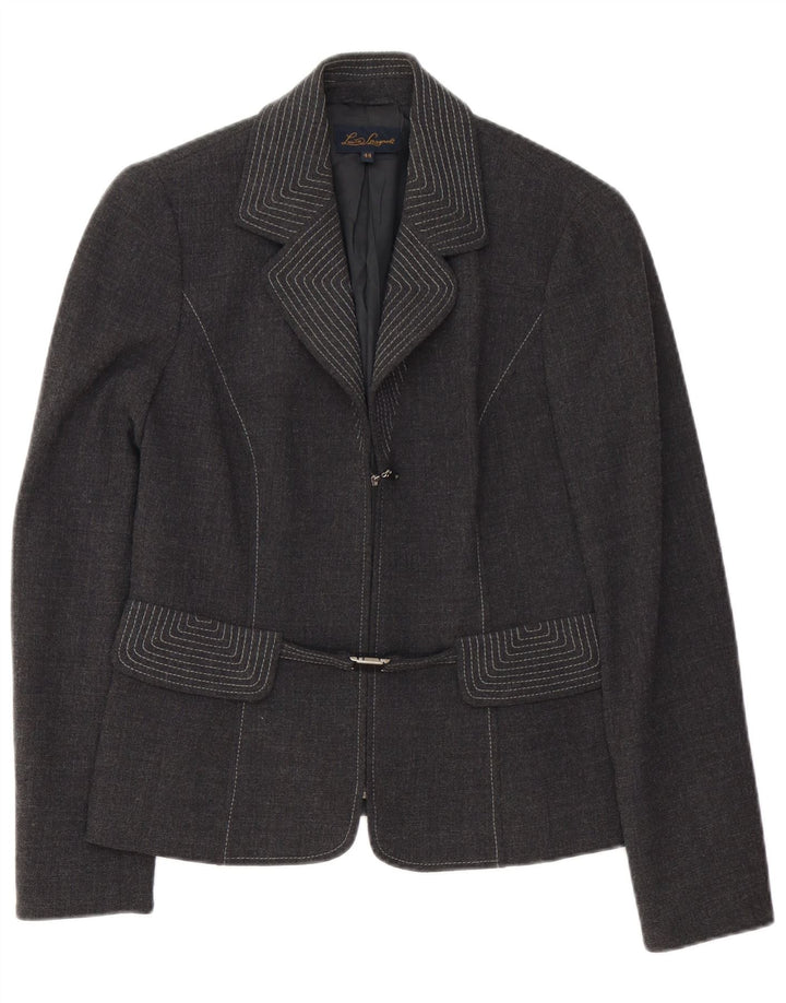 Luisa Spagnoli Dame Blazer Jacket IT 44 Medium Grey Uld