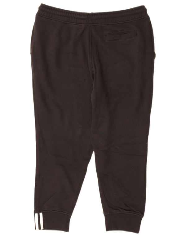 Adidas Dame Capri Træningsdragt Bukser Joggers UK 16 Large Black Bomuld