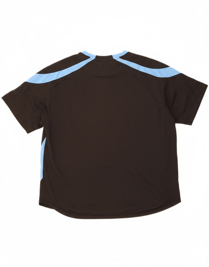 FILA Mens T-Shirt Top Large Black Colourblock Polyester