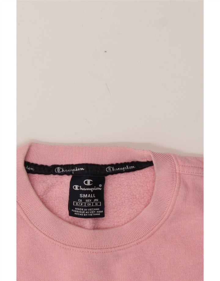 CHAMPION Womens Graphic Sweatshirt Jumper UK 10 Small Pink Cotton Vintage Champion and Second-Hand Champion from Messina Hembry 