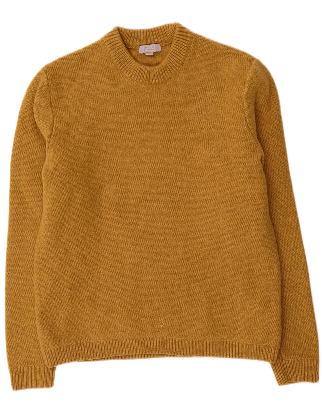 Cos Herre sweater med rund hals, stor brun uld