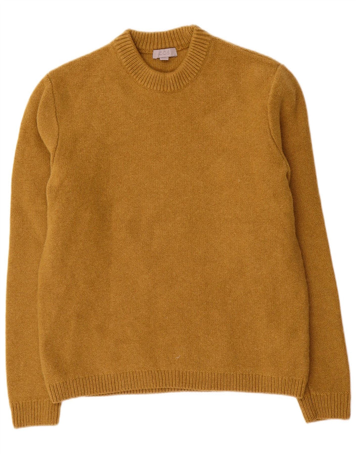 Cos Herre sweater med rund hals, stor brun uld