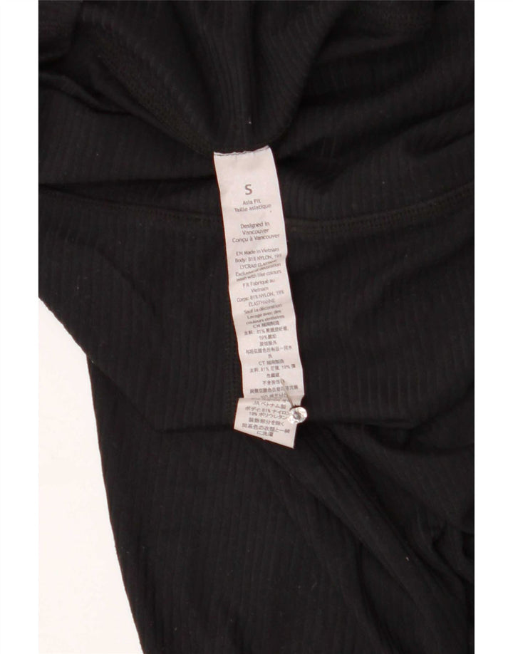 Lululemon Womens Crop Leggings UK 8 Small Black Nylon