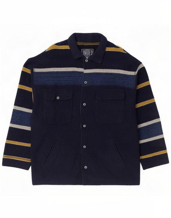Junior.D Boys Bomber Jacket 15-16 År Marineblå Stribet
