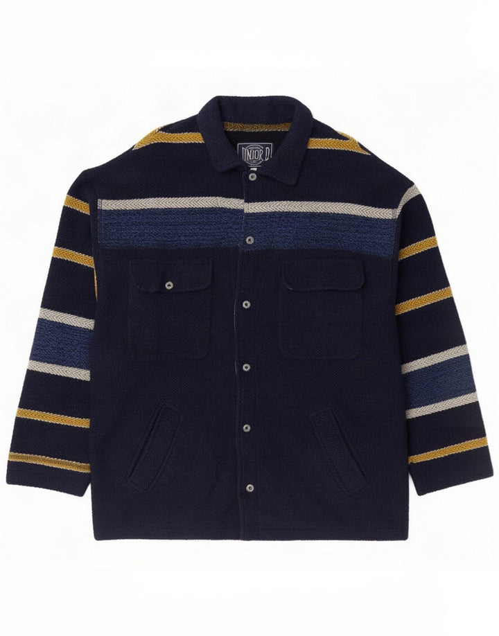 Junior.D Boys Bomber Jacket 15-16 År Marineblå Stribet