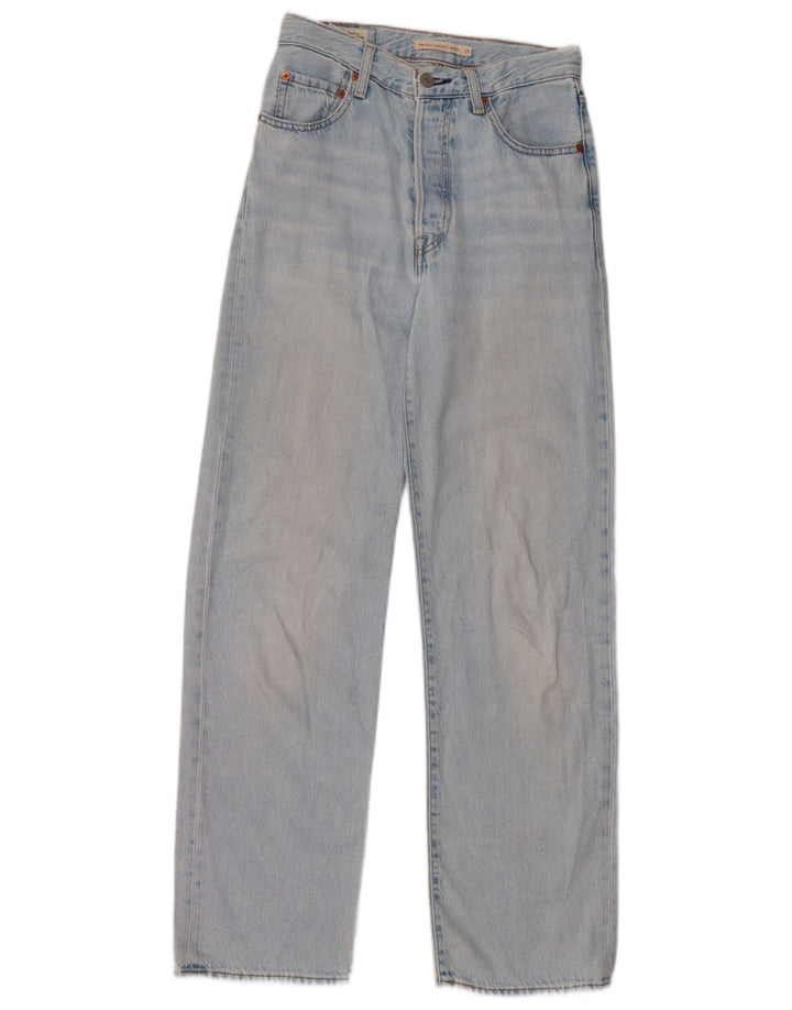 Levi's Dame Ribcage Straight Jeans W25 L29 Blå Bomuld
