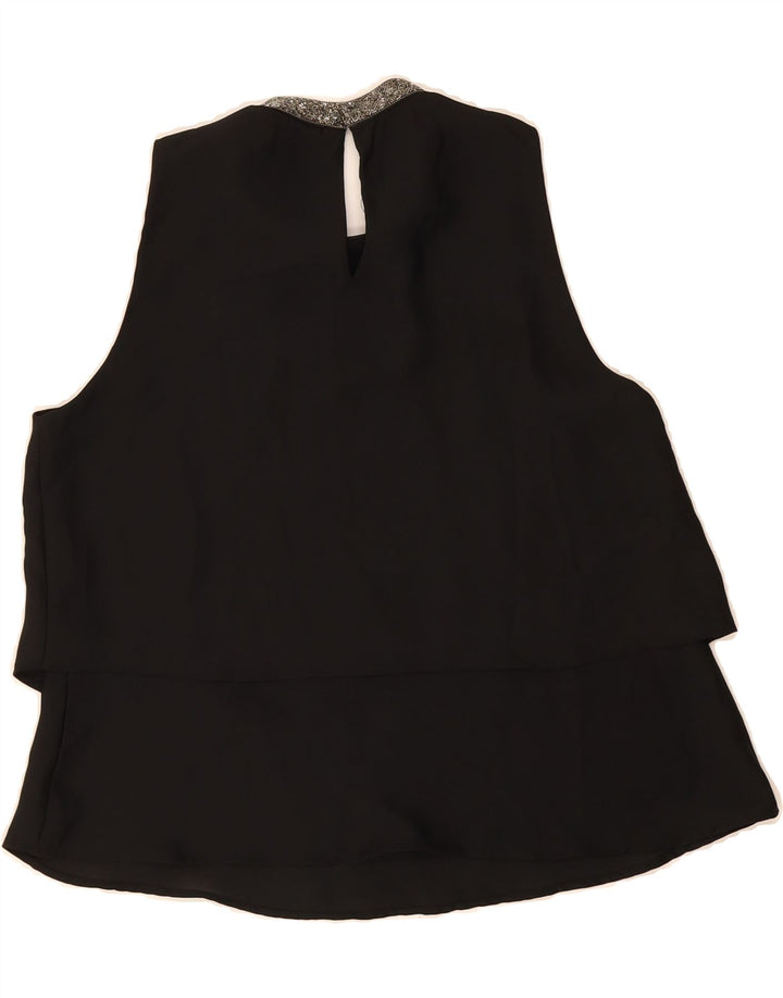 ZARA Womens Sleeveless Blouse Top UK 10 Small Black Vintage Zara and Second-Hand Zara from Messina Hembry 