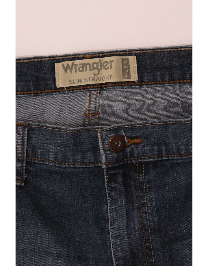 Wrangler Herre Slim Straight Jeans W38 L30 Blå