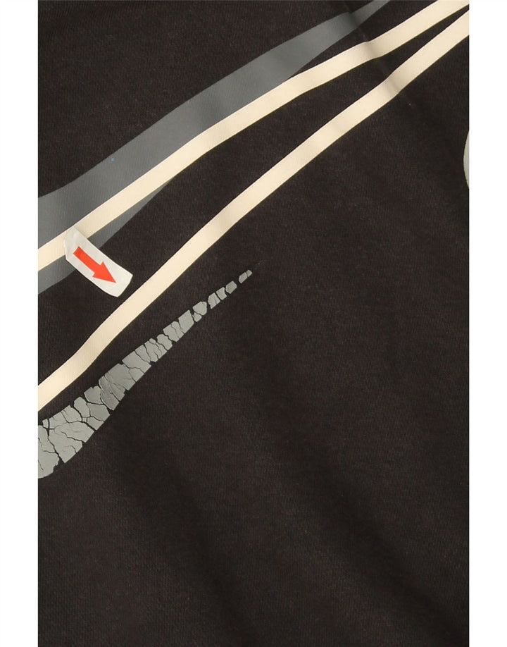 Nike grafisk sweatshirt til mænd, lille sort bomuld