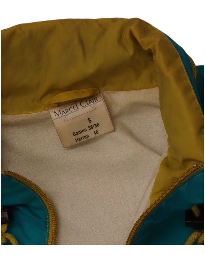 Marcel Clair Herre Unisex Windbreaker Jacket EU 46 Small Blue Polyamide