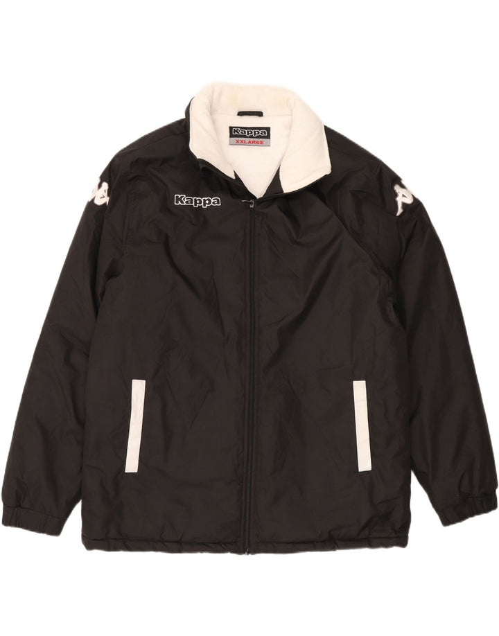 KAPPA Herre Windbreaker Jacket UK 44 2XL Sort Polyester