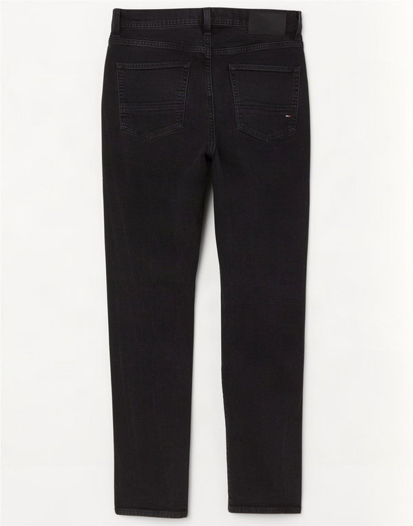 Tommy Hilfiger Herre Denton Straight Jeans W30 L30 Sort Bomuld