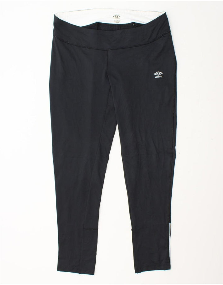 UMBRO Womens Leggings UK 16 Large Black Polyester Vintage Umbro and Second-Hand Umbro from Messina Hembry 