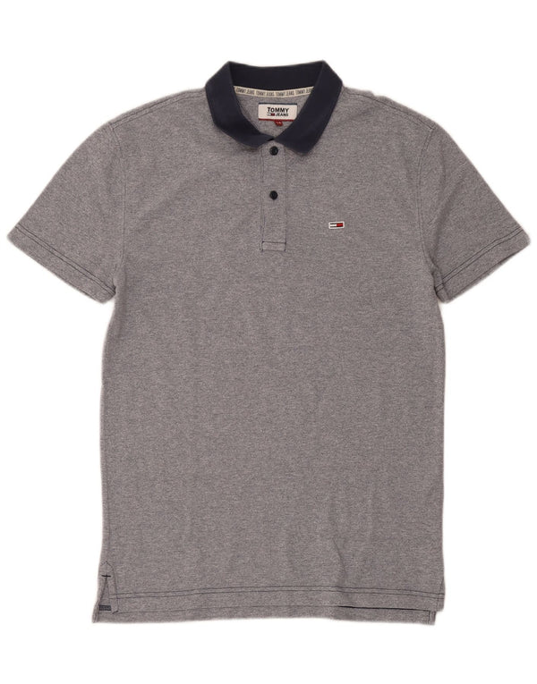 Tommy Hilfiger Herre poloshirt XS Grå Colourblock Bomuld