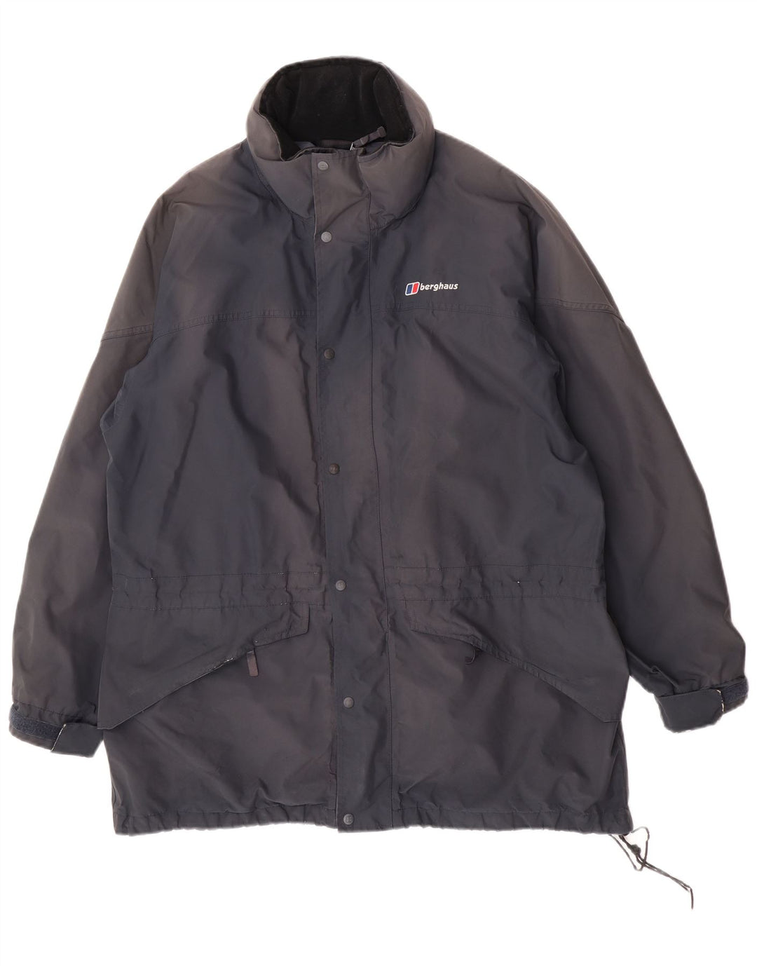Berghaus Regnjakke med hætte til mænd UK 42 XL Navyblå polyester