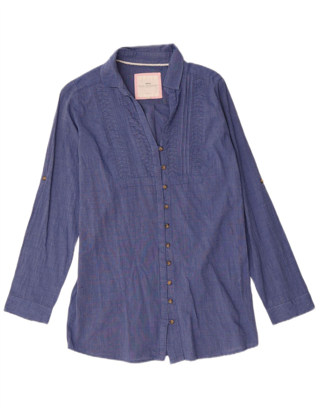 Brugi Dame Smoking Shirt UK 14 Medium Blue