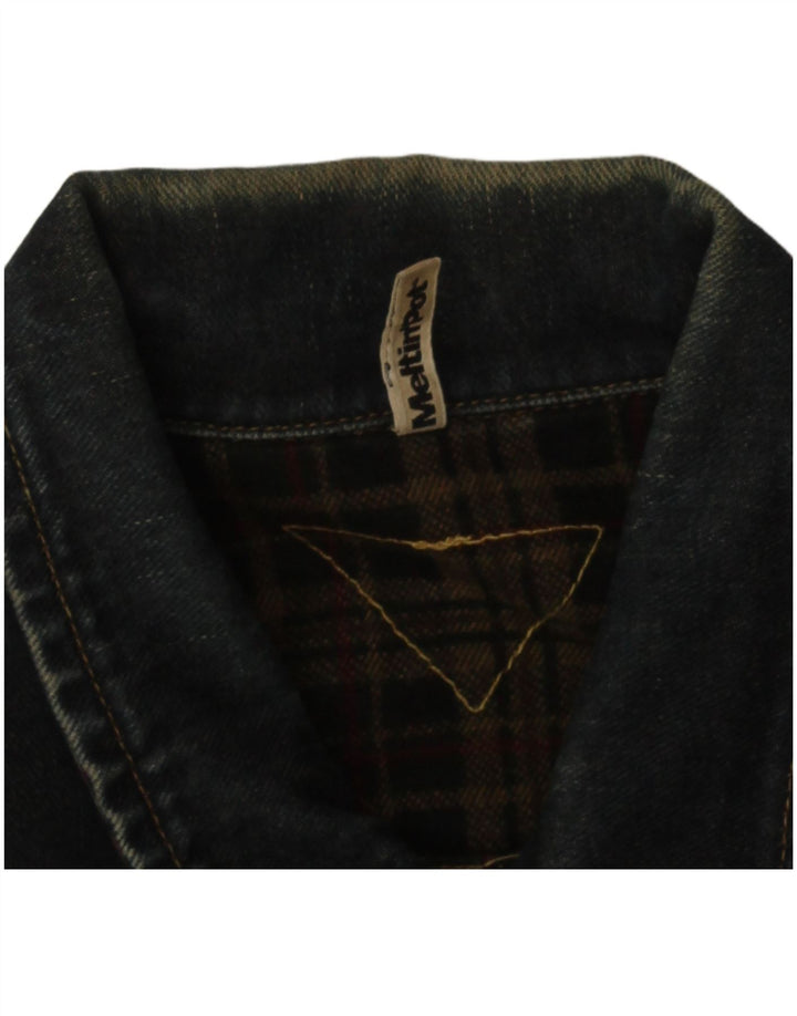 Meltin' Pot Herre denimjakke UK 36 Small Navy Blue