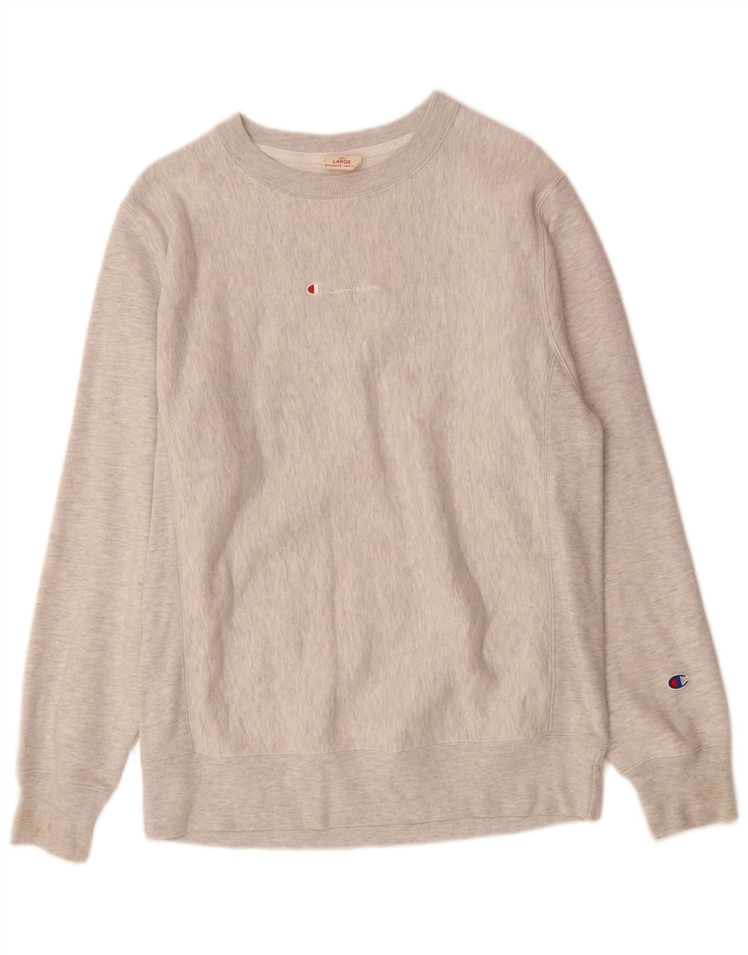 CHAMPION Sweatshirt til mænd, stor grå flækket bomuld
