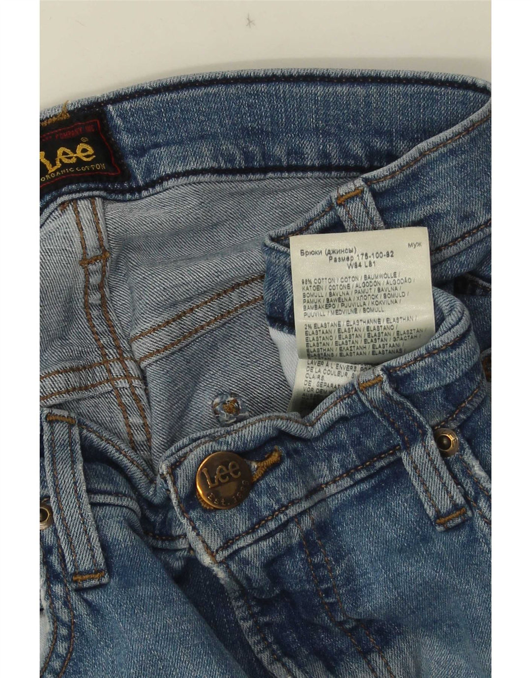 Lee Dame Luke Slim Jeans W33 L32 Blå Bomuld