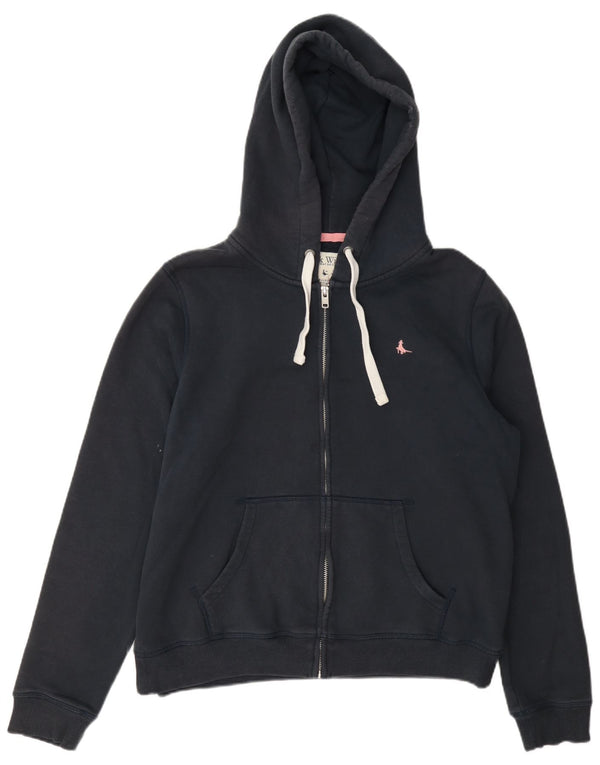 Jack Wills Dame Hættetrøje Sweater UK 16 Stor Marineblå Bomuld