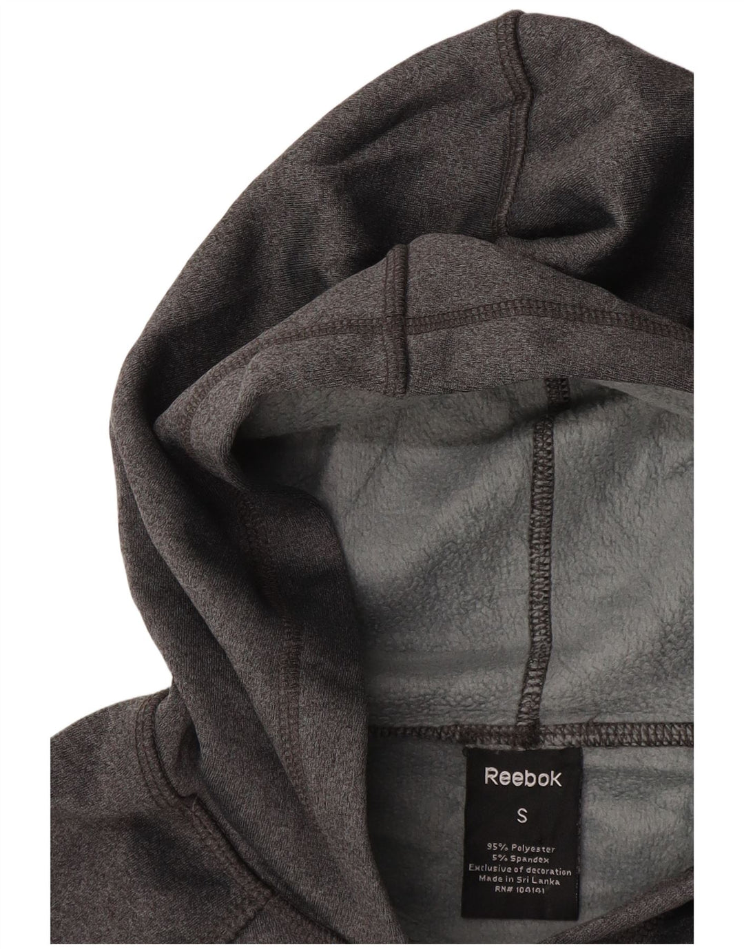 REEBOK Dame Hættetrøje UK 10 Small Grå Polyester