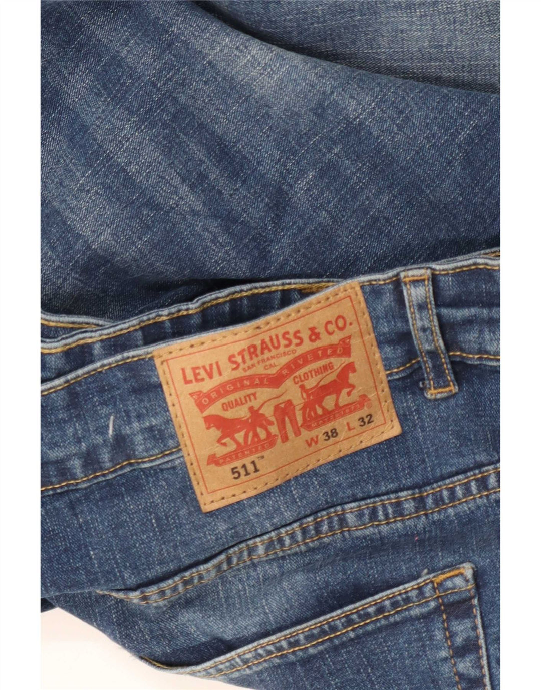 Levi's Herre 511 High Rise Slim Jeans W38 L32 Blå Bomuld