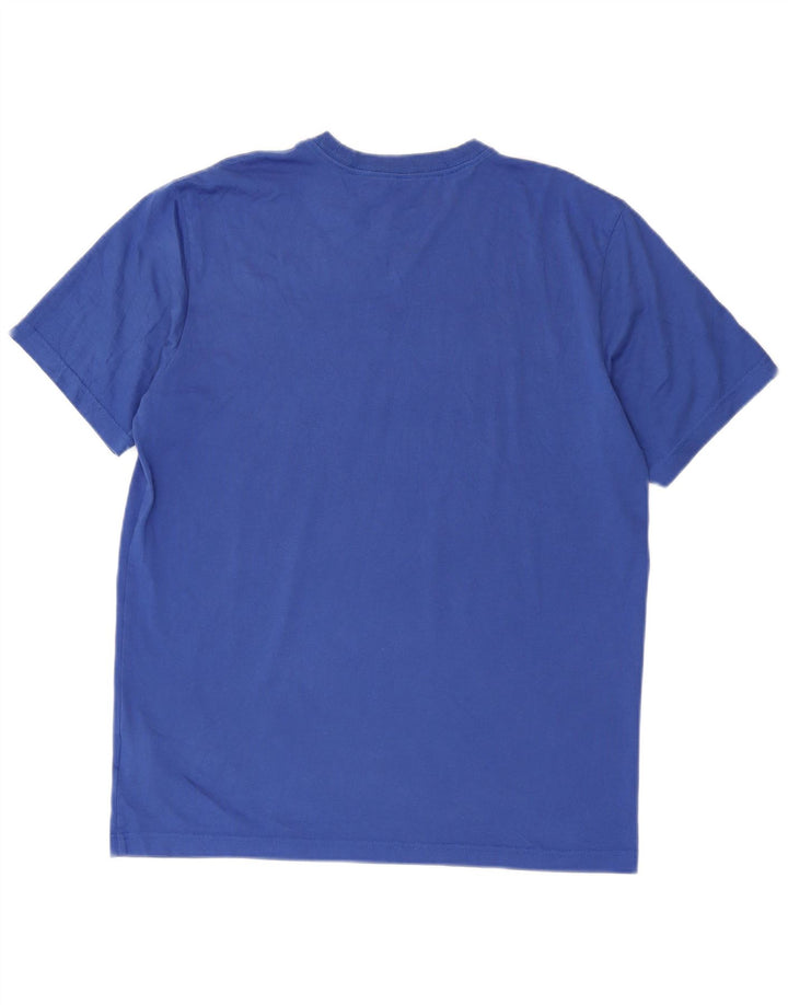 Nike Herre Dri Fit Grafisk T-shirt Top Stor Blå Bomuld