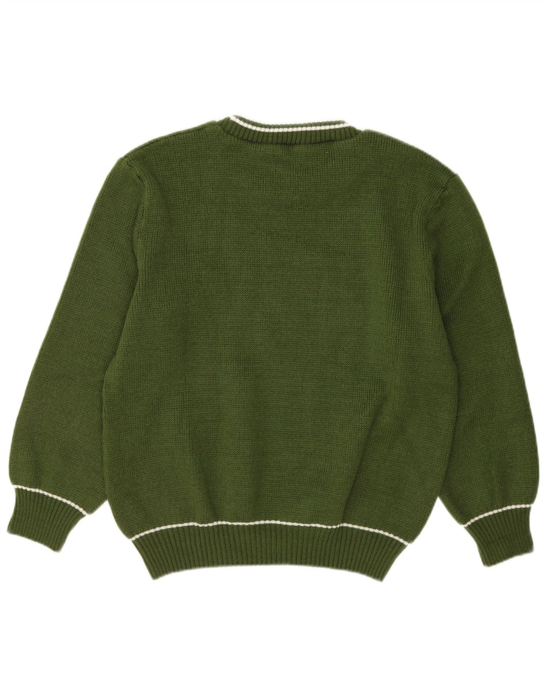 VINTAGE Herre sweater med rund hals, mellemgrøn