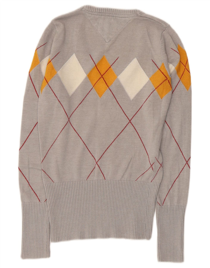 Tommy Hilfiger Dame Heritage V-hals sweater UK 10 Small Grey