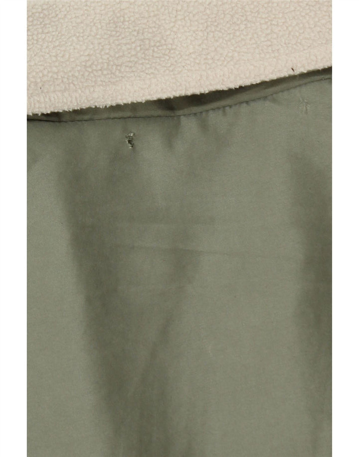 Marks & Spencer Dame Oversized Sherpa Parka Jacket UK 14 Large Green