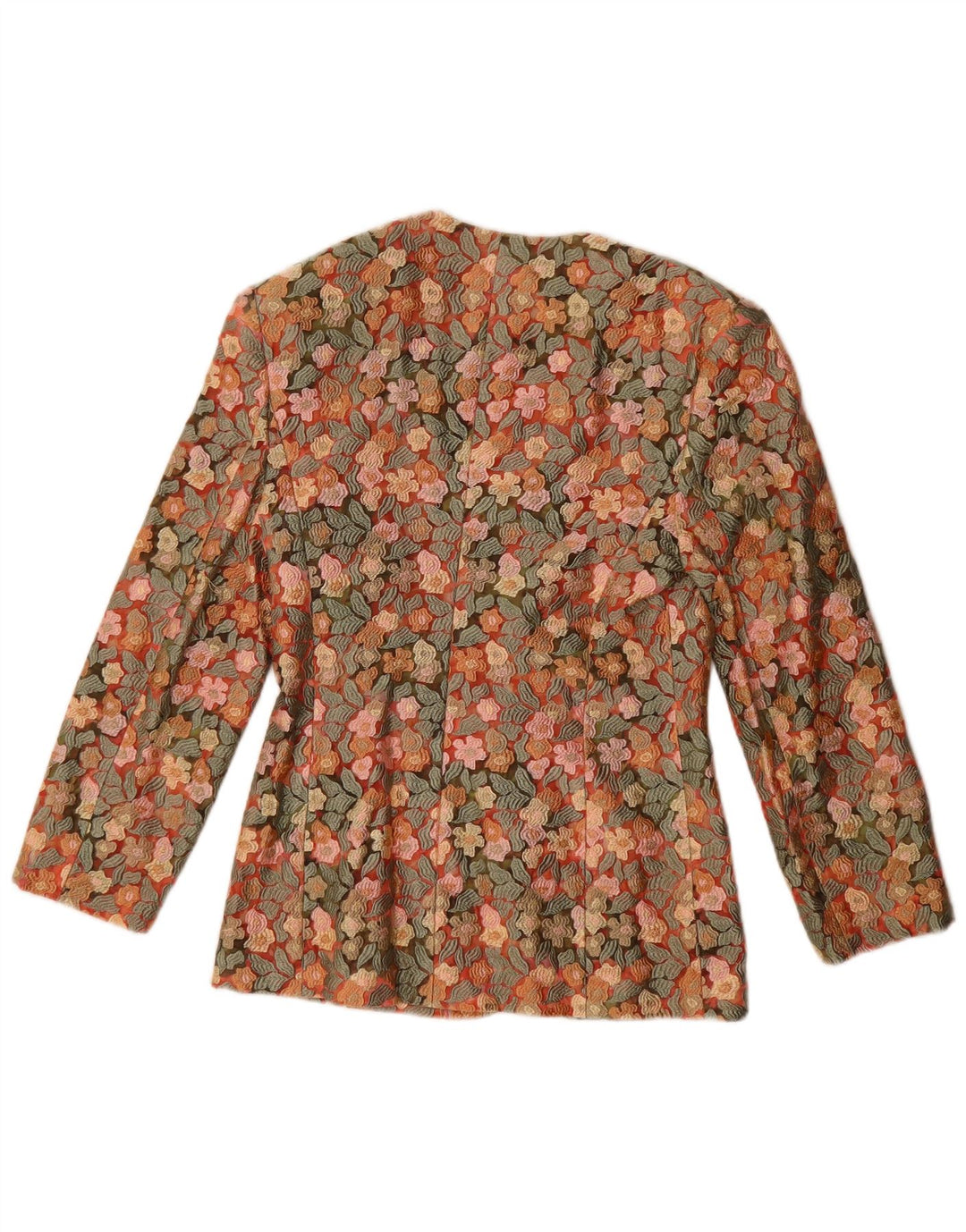 Vintage dame 5-knaps blazerjakke IT 42 Medium Multicolored Floral