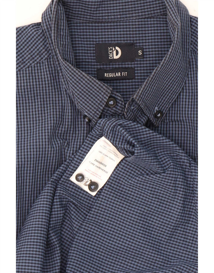 Dacks herre Regular Fit skjorte lille marineblå Gingham bomuld