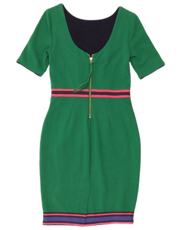 Boden Womens Sheath Dress UK 8 Small Green Colourblock Cotton