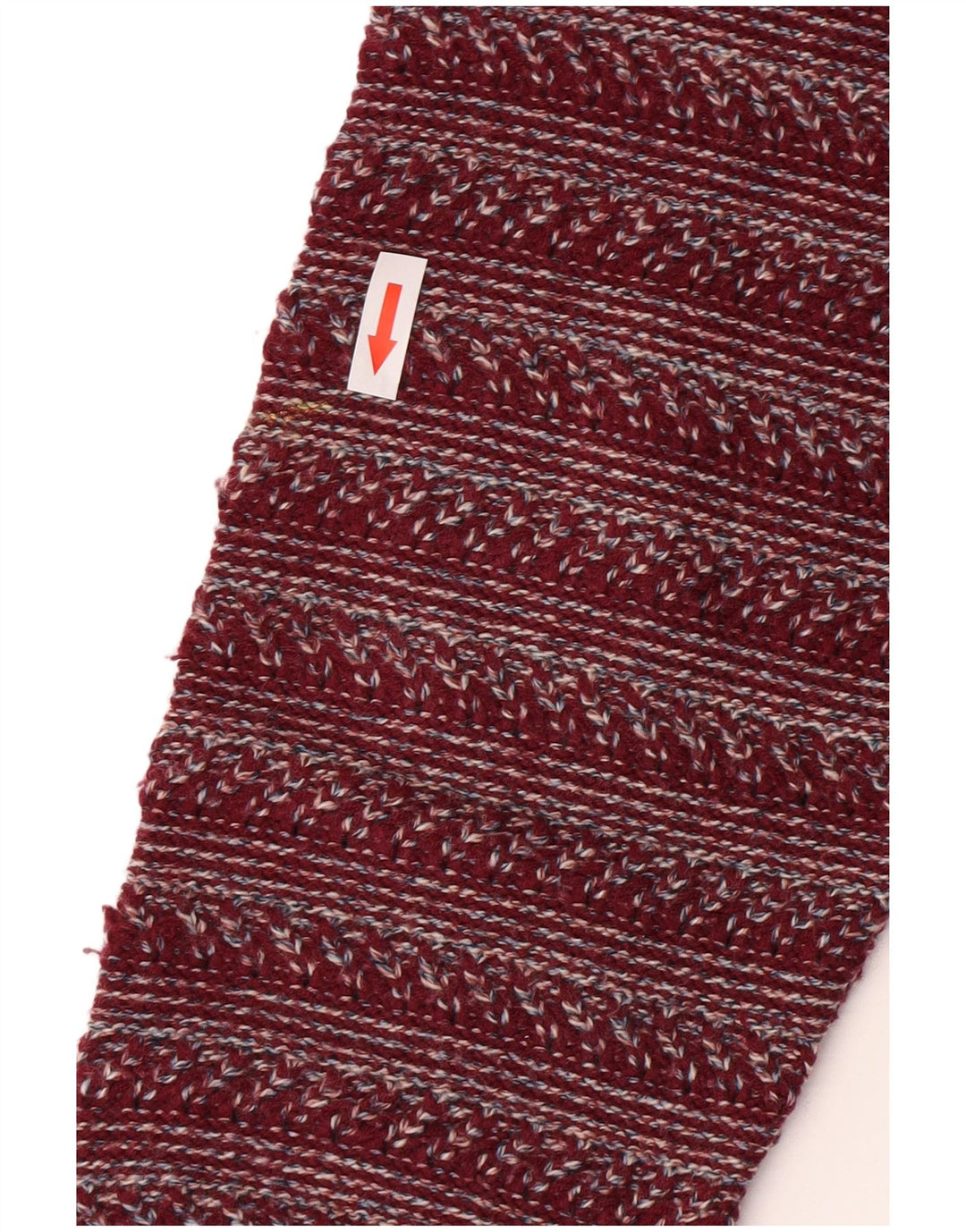 Rio Herre V-hals sweater IT 50 Medium rødbrun stribet polyakryl