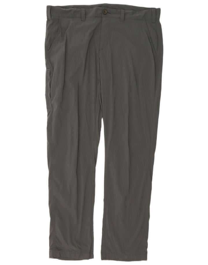 EDDIE BAUER Mens Slim Cargo Trousers W38 L32 Grey Nylon