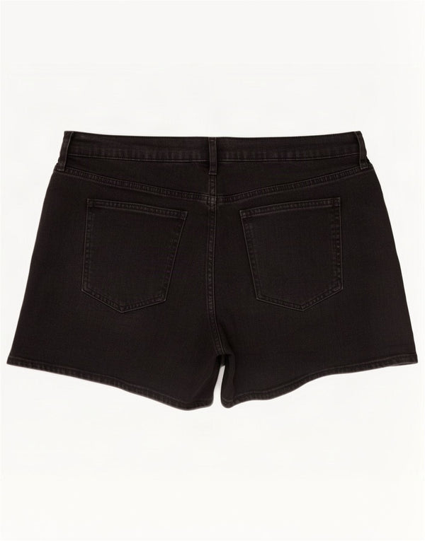 Gap højtaljede denimshorts til kvinder US 14 XL W32 Sort bomuld