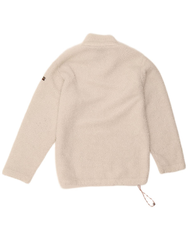 Napapijri Herre Geographic Zip Neck Fleece Jumper Lille hvid polyester