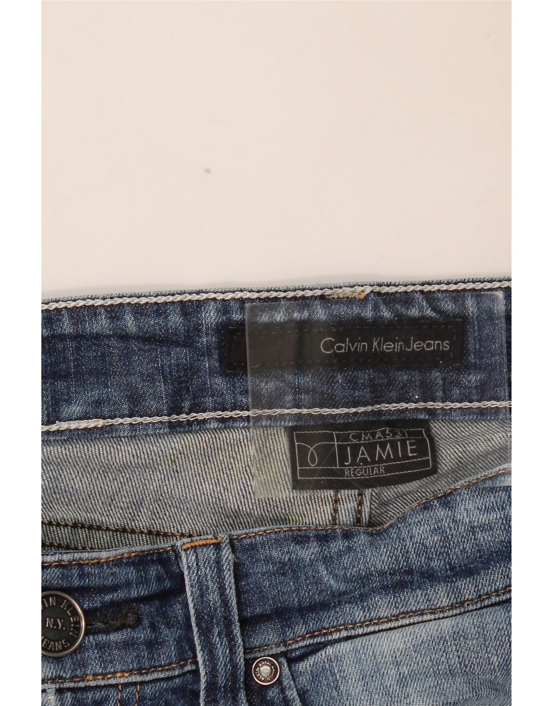 CALVIN KLEIN Dame Jamie Straight Jeans W32 L33 Blå