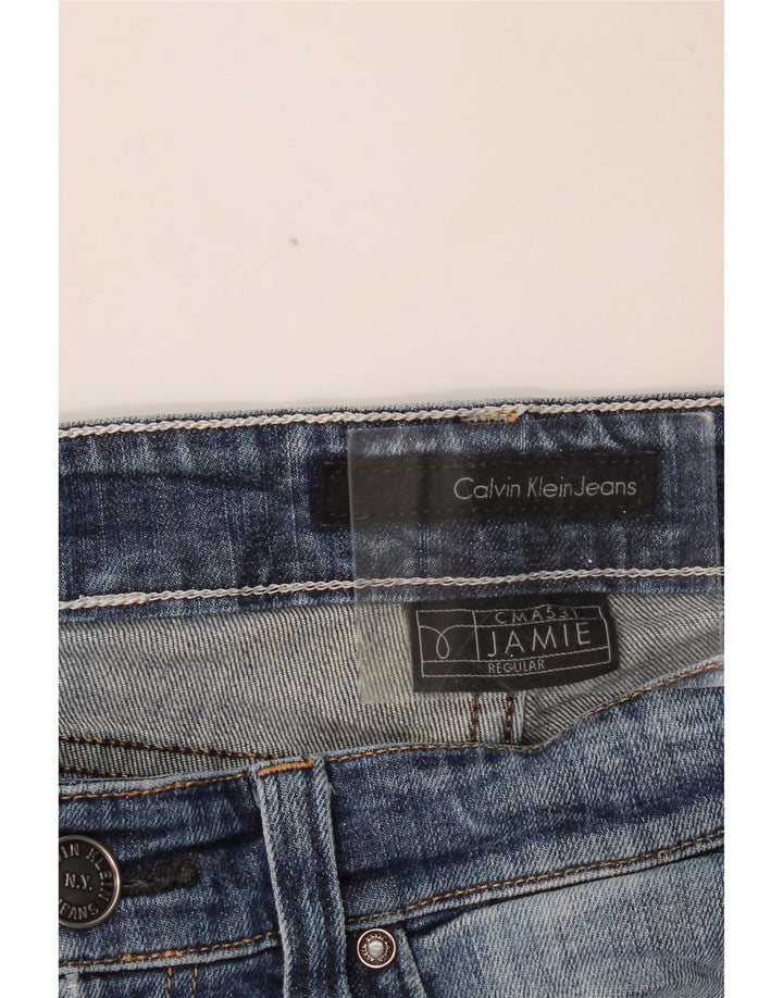 CALVIN KLEIN Dame Jamie Straight Jeans W32 L33 Blå