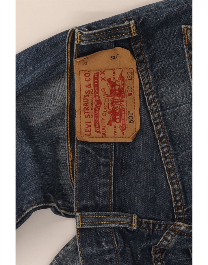 Levi's Herre 501 Straight Jeans W32 L32 Blå