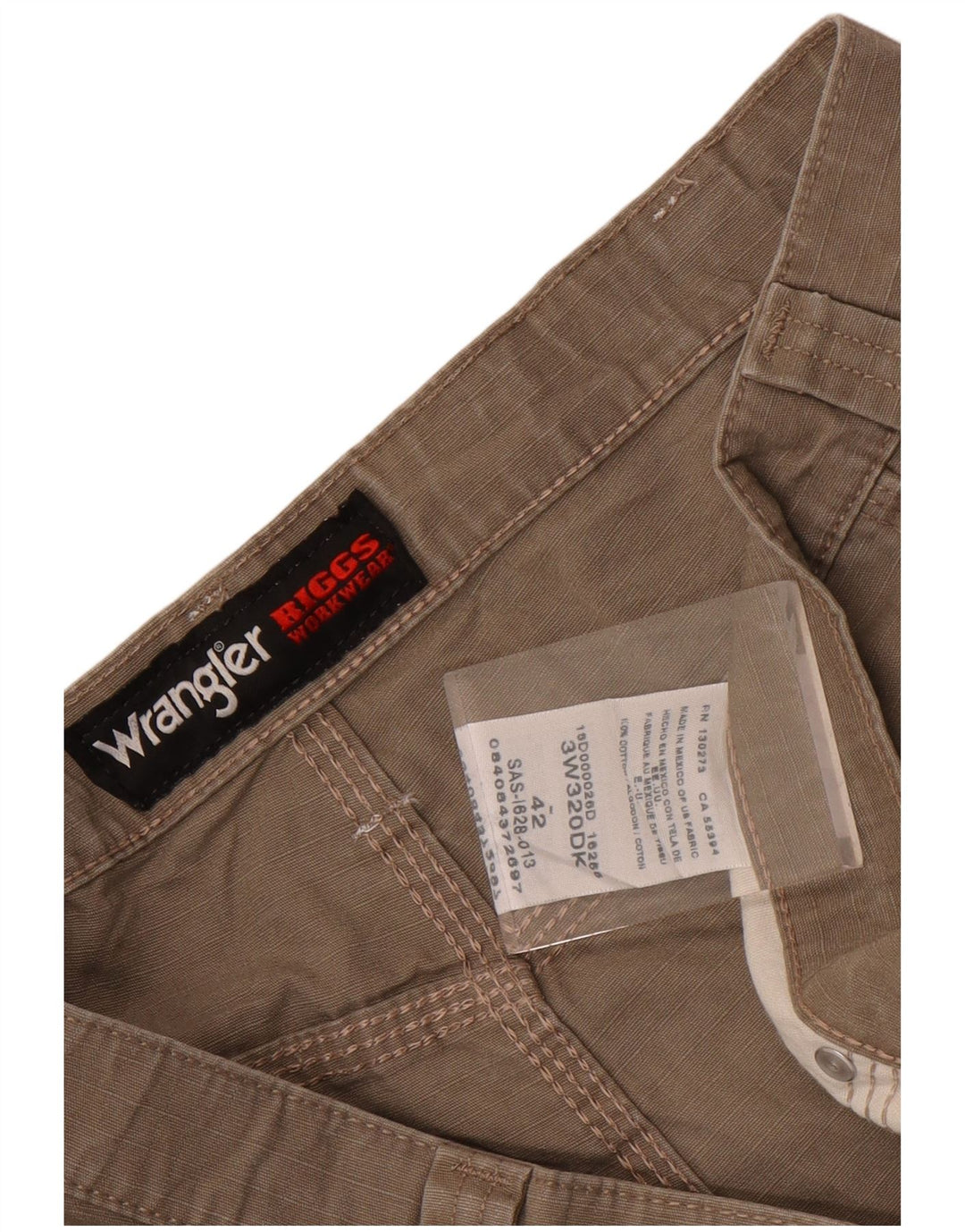 Wrangler Herre Cargo Shorts W42 2XL Beige Bomuld