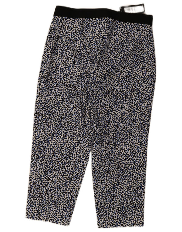 Marks & Spencer, højtaljede cropped bukser til kvinder UK 14 Large W32 L23 Blue