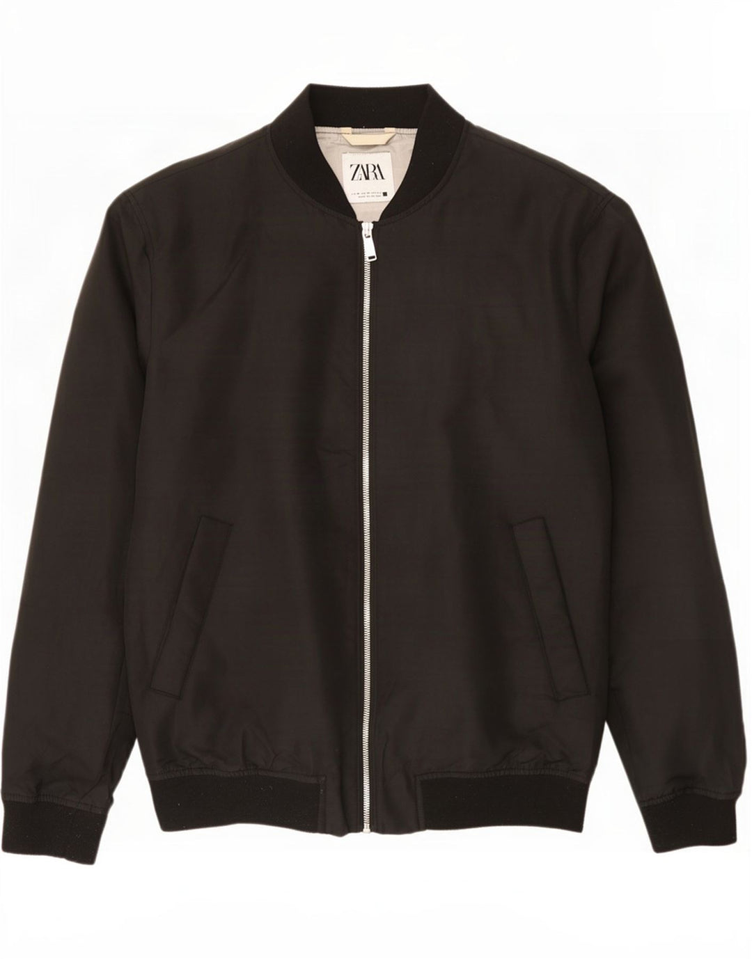 Zara Bomberjakke til mænd UK 38 Medium Sort Polyester