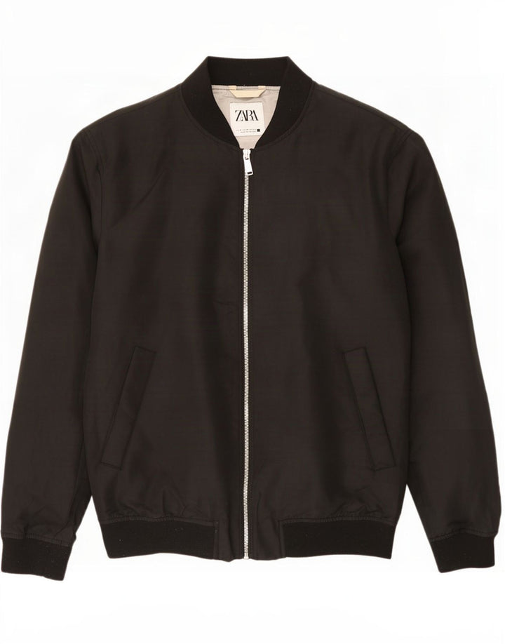 Zara Bomberjakke til mænd UK 38 Medium Sort Polyester