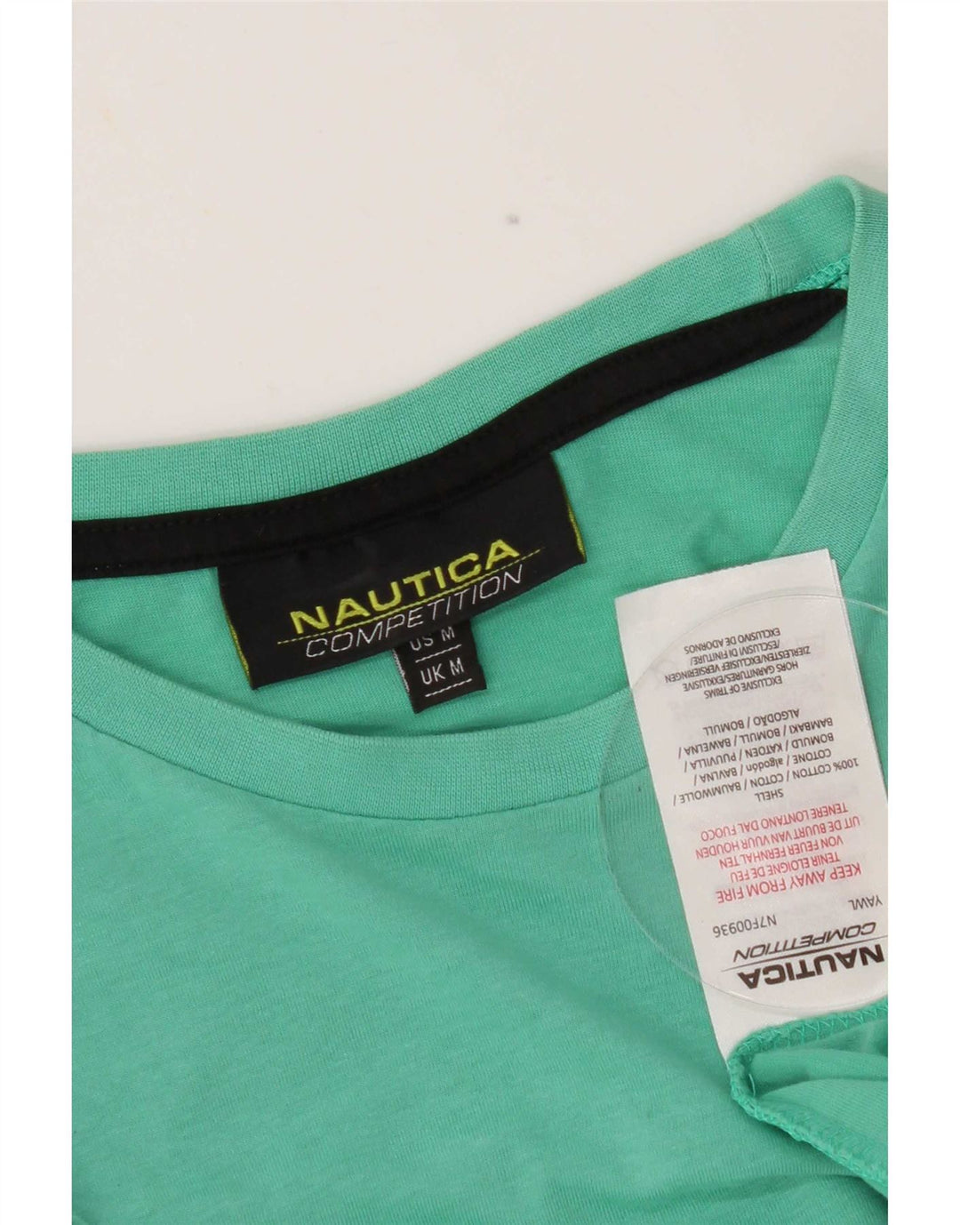 Nautica Herre Grafisk T-Shirt Top Medium Grøn Bomuld