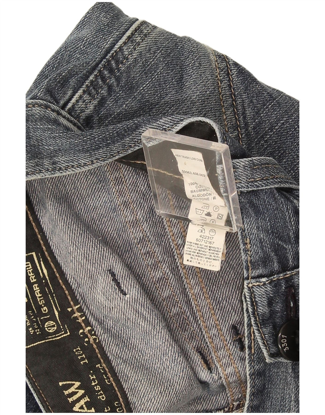 G-Star Herre 3301 Bootcut Jeans W36 L34 Blå Bomuld