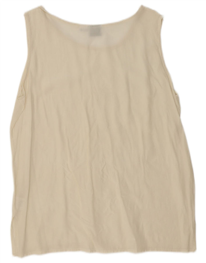 Reine Seide Damevest Top UK 14 Medium Beige Silke