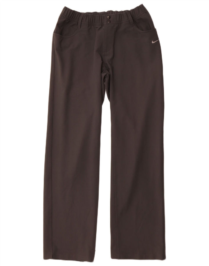 NIKE Dri Fit Straight Casual Bukser Små W27 L31 Grå Polyester